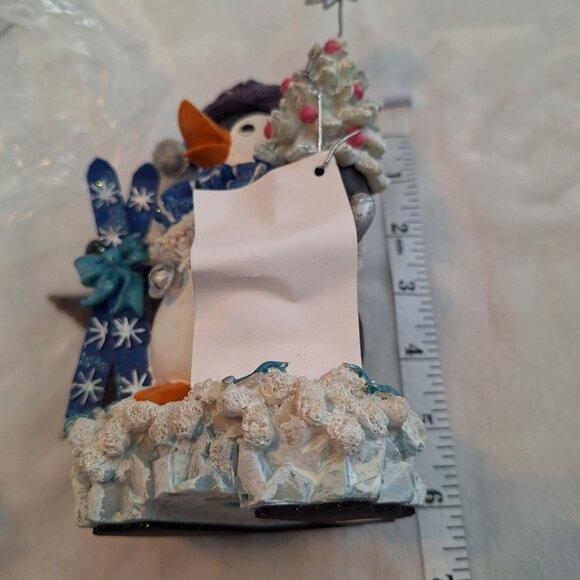 Snow Bundles Ski Penguin Stocking Holder Heavy Two Piece Christmas Winter Sports - Picture 9 of 10